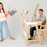 Комплект растущие стол + стул 38 попугаев «Вуди» (Комбо белый)
